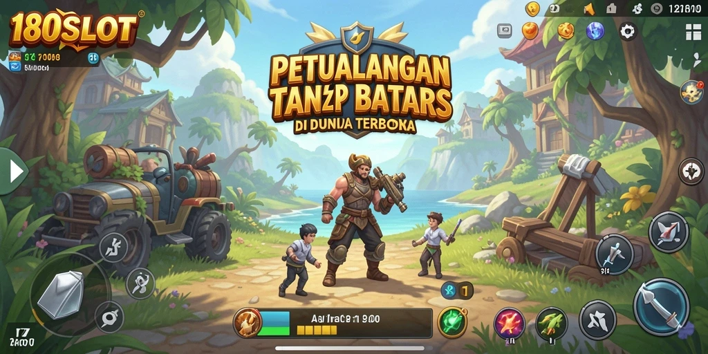 Tampilan gameplay seru dalam dunia terbuka 180SLOT dengan grafis menawan.