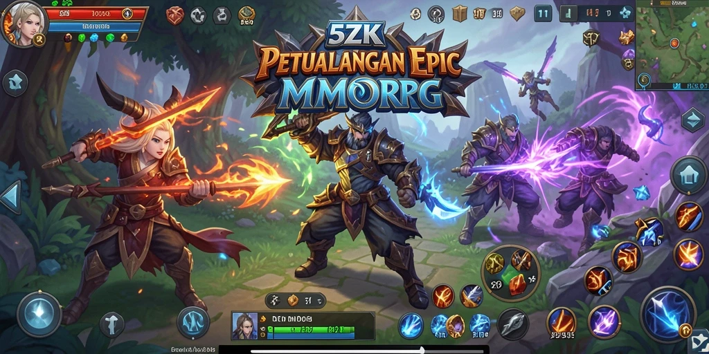 Screenshot gameplay <strong>5ZK</strong> menunjukkan aksi seru dalam dunia MMORPG.