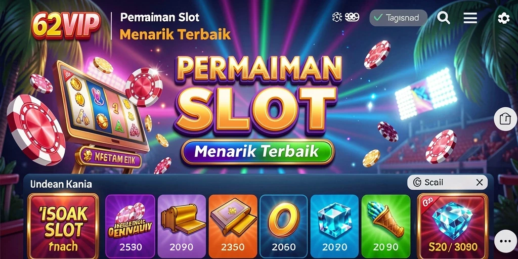 Gameplay menarik Slot 62VIP yang penuh warna.