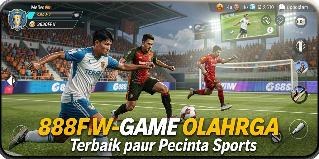Tampilan gameplay menegangkan dari 888FW yang menampilkan aksi olahraga.