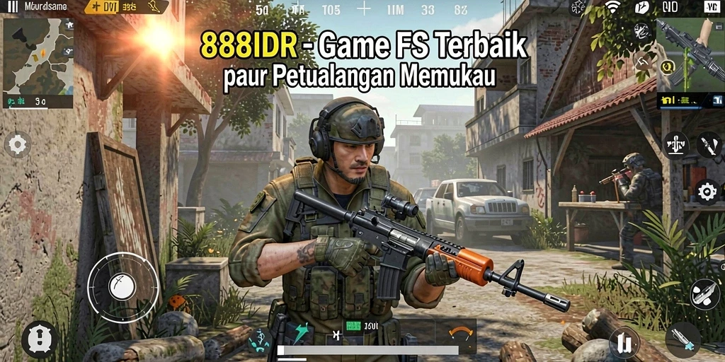 Tangkapan layar 888IDR menampilkan aksi seru dari gameplay FPS.