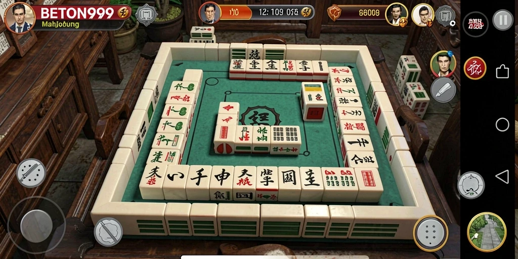Screenshot BETON999 menampilkan gameplay Mahjong yang seru dan interaktif.