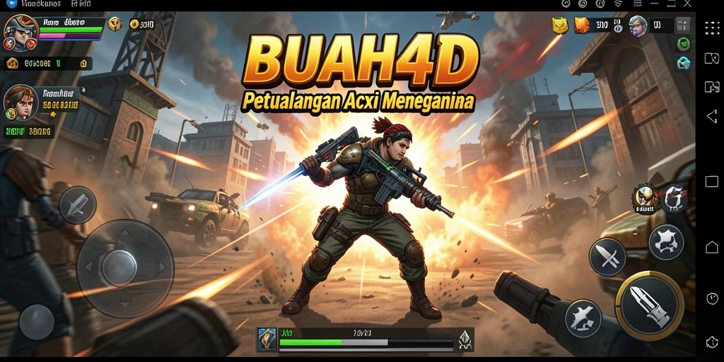 Screenshot gameplay menampilkan aksi mendebarkan di BUAH4D.