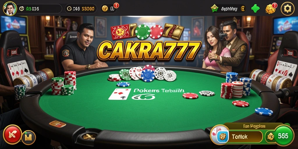 Screenshot gameplay CAKRA777 menampilkan aksi seru permainan Poker.