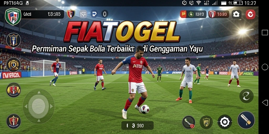 Tampilan utama gameplay FIATOGEL dengan aksi penuh semangat.