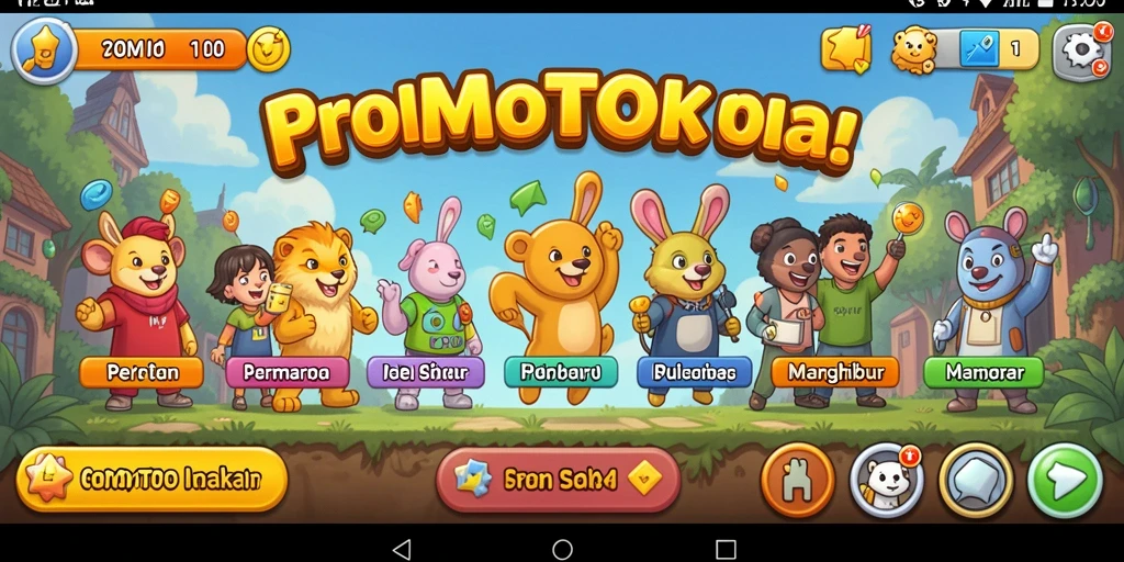 Tampilan gameplay <strong>FOMOTOTO</strong> yang menyenangkan dan santai.