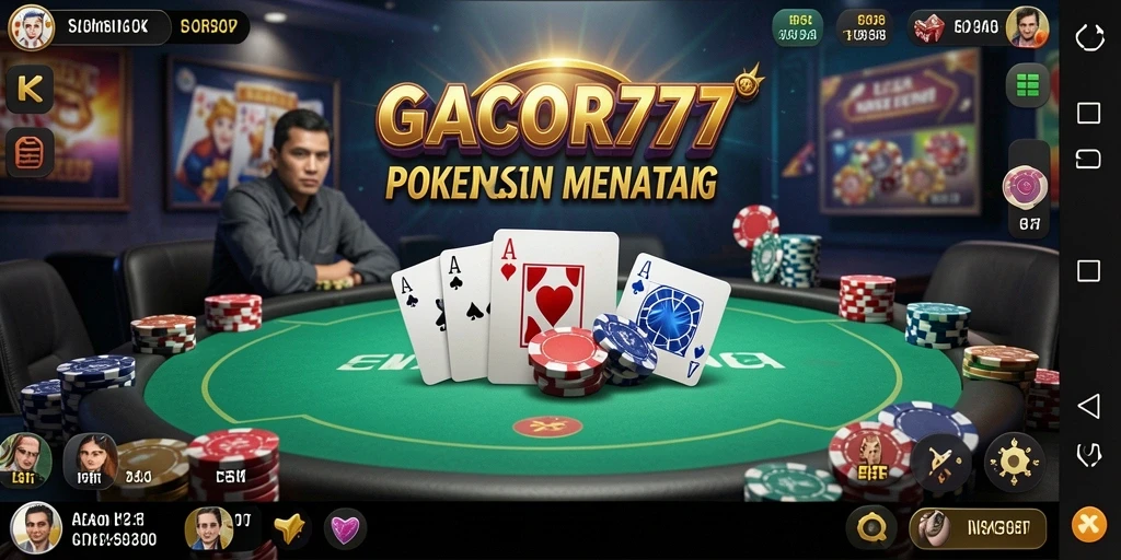 Tampilan menarik saat bermain Poker di GACOR777.