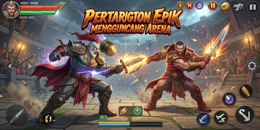 Tampilan seru dari pertarungan karakter H03 yang hebat.