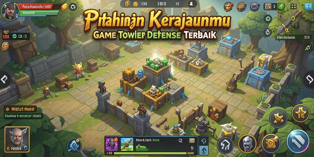 Gameplay menegangkan dalam HR89 Tower Defense dengan menara strategis.