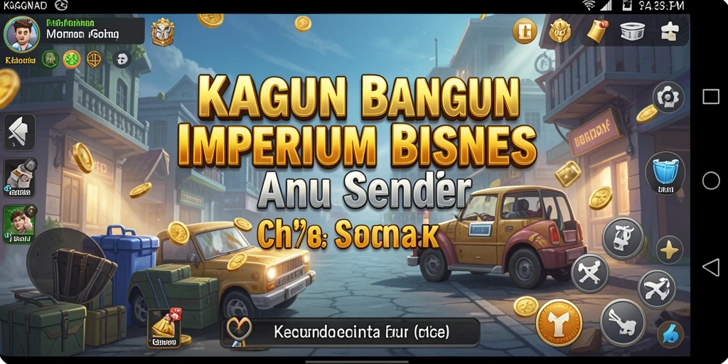 Screenshot KAGANDAN menampilkan gameplay manajemen bisnis yang seru.