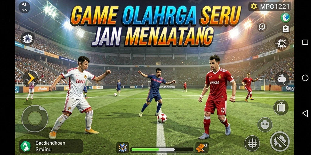 Screenshot gameplay MPO1221 menunjukkan aksi olahraga yang seru dan mendebarkan.