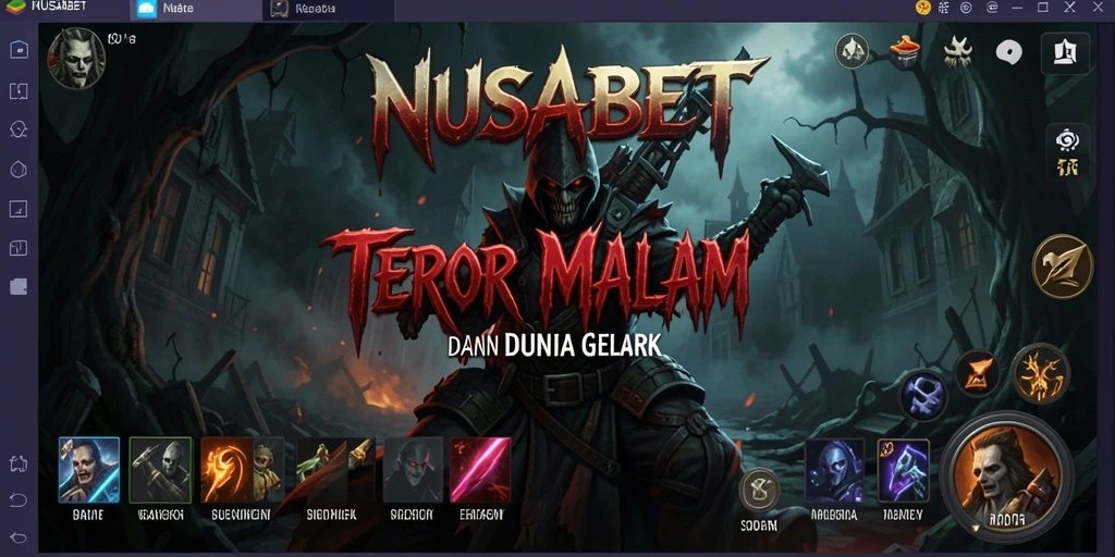 Screenshot menunjukkan suasana mencekam dalam gameplay NUSABET.