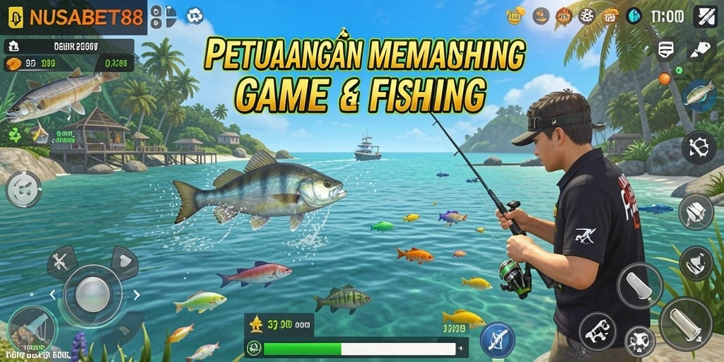 Tampilan gameplay seru di NUSABET88 dengan berbagai ikan yang menarik.