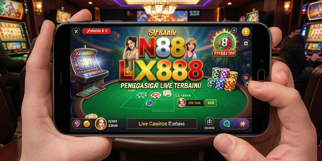 Tampilan gameplay Live Casino yang mengesankan dan interaktif di NX888.
