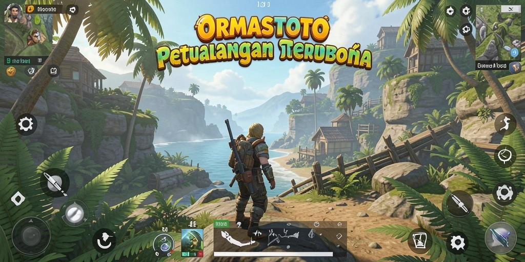 Screenshot gameplay ORMASTOTO menampilkan dunia terbuka yang luas dan penuh petualangan.