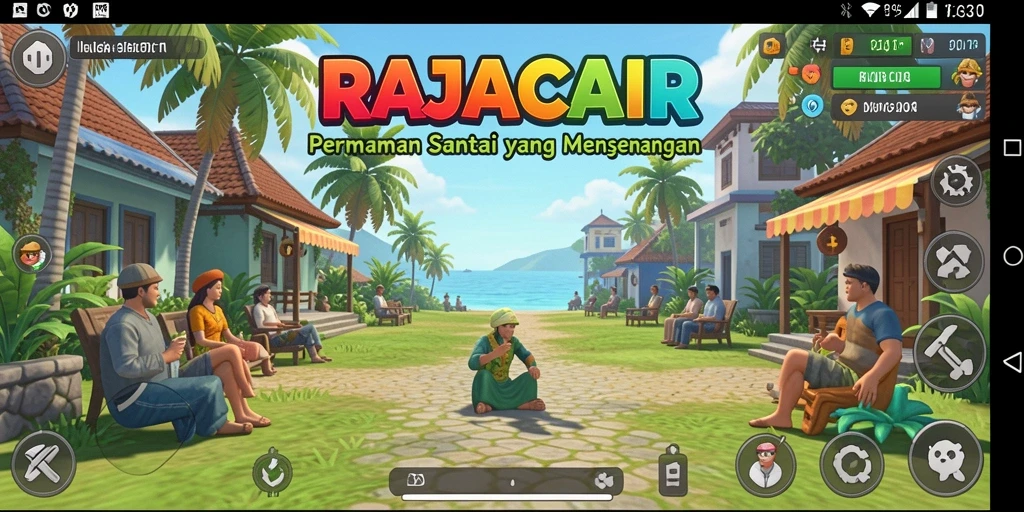 Screenshot gameplay RAJACAIR yang penuh warna dan mendebarkan.