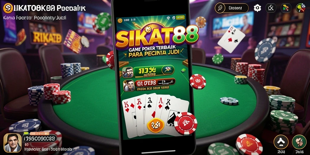 Tampilan gameplay SIKAT88 menampilkan keseruan permainan Poker yang mendebarkan.
