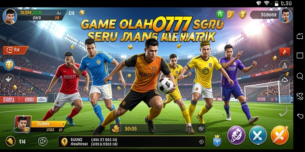 Tangkapan layar gameplay SUMO777 menunjukkan aksi seru di arena olahraga.