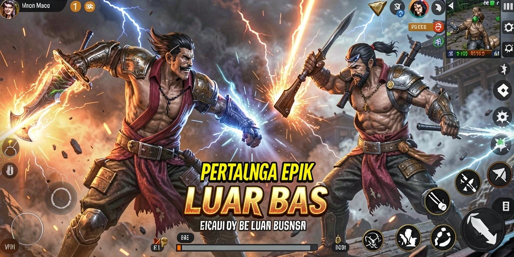 Tampilan gameplay V21 yang menegangkan dan penuh aksi.