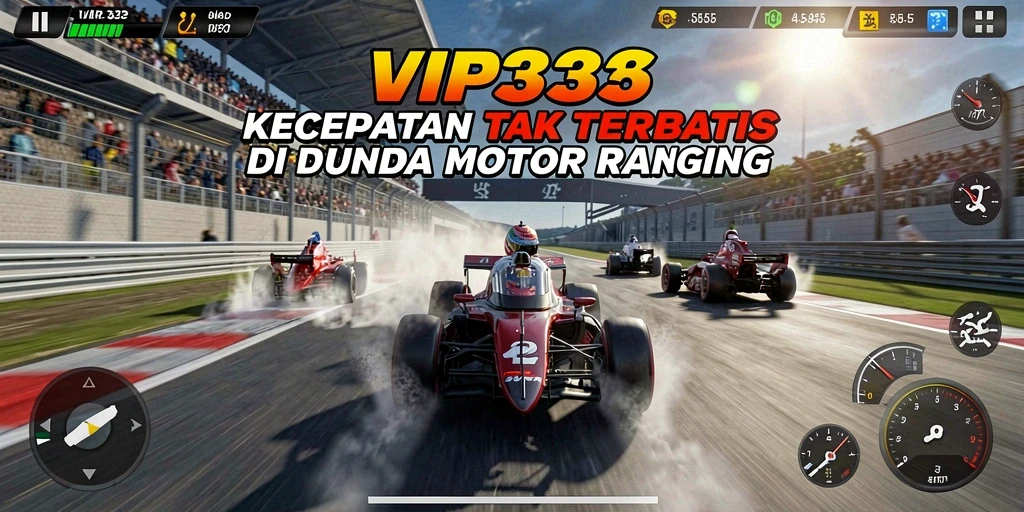 Screenshot dari gameplay VIP333 menampilkan aksi balap yang seru dan mendebarkan.